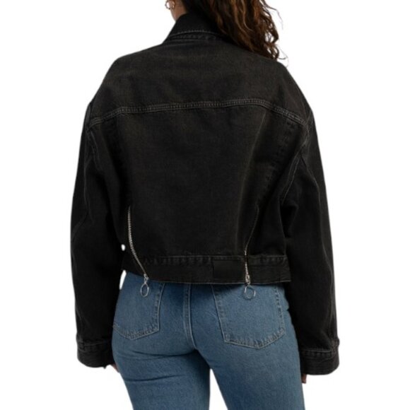 7 FOR ALL MANKIND Oli Cropped Trucker Jacket - Picture 2 of 3